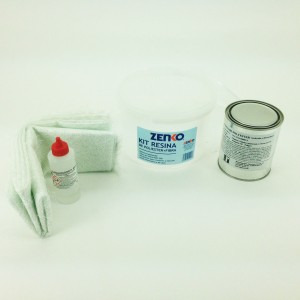 Kit vetroresina Zenko: resina de poliéster, manta de fibra de vidrio y catalizador